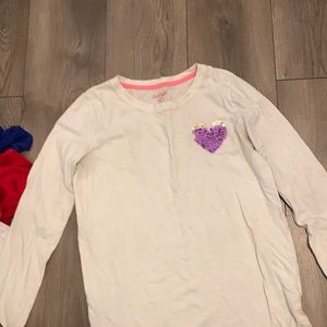 White Long Sleeve. Sequence Heart.